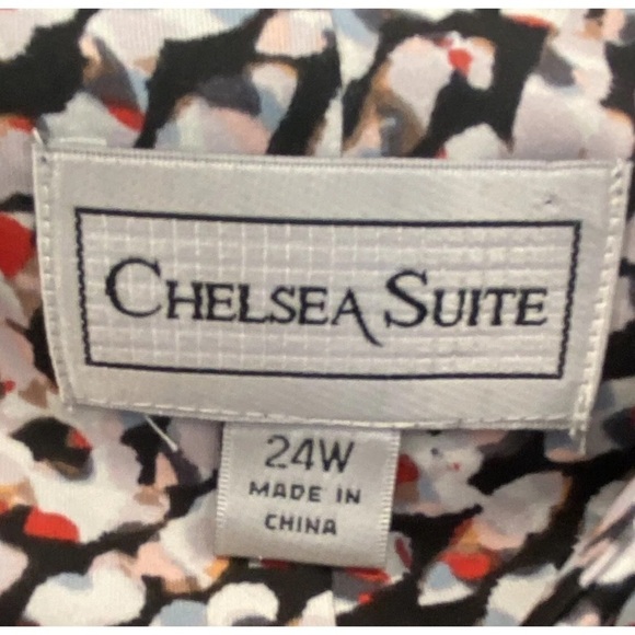 Chelsea Suite Multi Color Flounce Hem Sleeveless Dress Womens Size 24W (53) - Picture 3 of 5